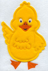 Yellow Duck - Front (Crafty Cut Applique)