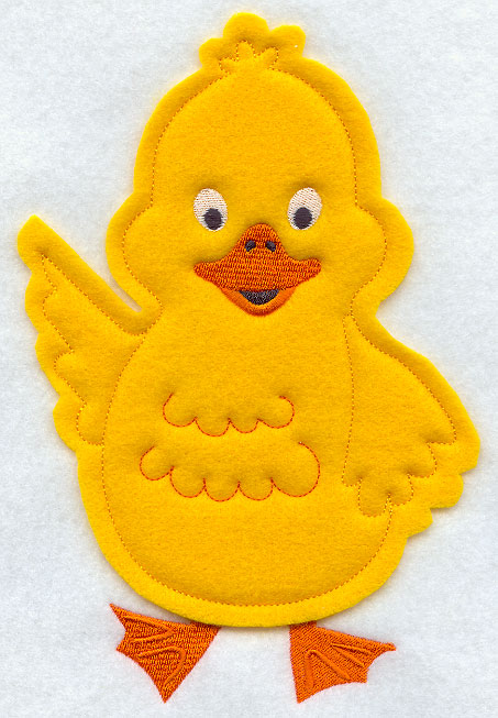 Yellow Duck - Front (Crafty Cut Applique)