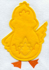 Yellow Duck - Back (Crafty Cut Applique)