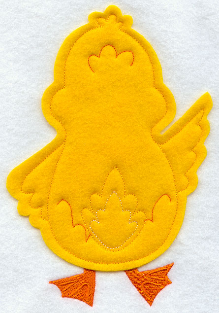 Yellow Duck - Back (Crafty Cut Applique)