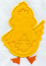 Yellow Duck - Back (Crafty Cut Applique)