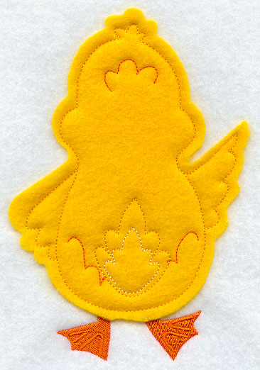 Yellow Duck - Back (Crafty Cut Applique)