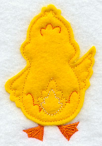Yellow Duck - Back (Crafty Cut Applique)