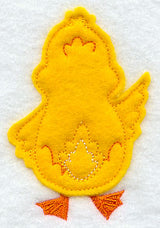 Yellow Duck - Back (Crafty Cut Applique)