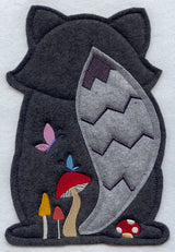 Raccoon and Mushrooms - Back (Crafty Cut Applique)