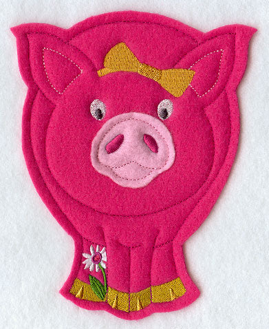 Spring Pig - Front (Crafty Cut Applique)