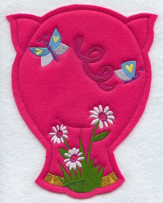 Spring Pig - Back (Crafty Cut Applique)