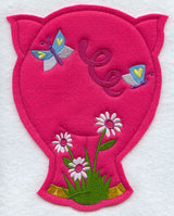 Spring Pig - Back (Crafty Cut Applique)