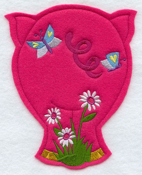 Spring Pig - Back (Crafty Cut Applique)