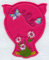 Spring Pig - Back (Crafty Cut Applique)