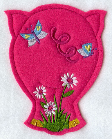 Spring Pig - Back (Crafty Cut Applique)