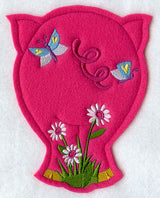 Spring Pig - Back (Crafty Cut Applique)