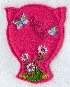 Spring Pig - Back (Crafty Cut Applique)