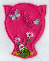 Spring Pig - Back (Crafty Cut Applique)
