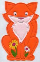 Fox in Flowers - Front (Crafty Cut Applique)