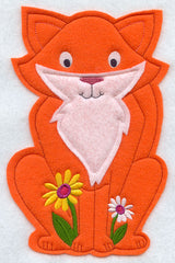 Fox in Flowers - Front (Crafty Cut Applique)
