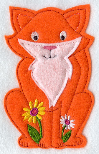 Fox in Flowers - Front (Crafty Cut Applique)