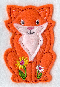 Fox in Flowers - Front (Crafty Cut Applique)