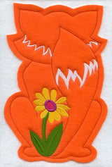 Fox in Flowers - Back (Crafty Cut Applique)