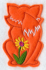 Fox in Flowers - Back (Crafty Cut Applique)