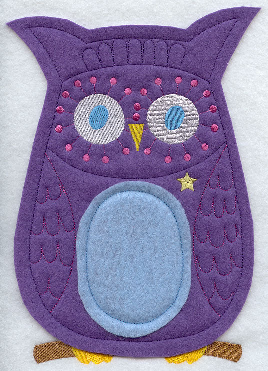 Starry Owl - Front (Crafty Cut Applique)