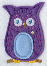 Starry Owl - Front (Crafty Cut Applique)