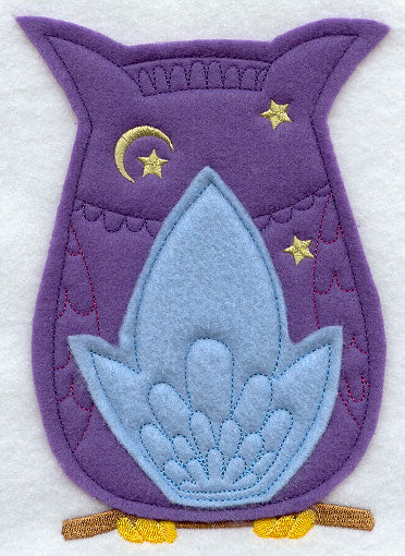 Starry Owl - Back (Crafty Cut Applique)