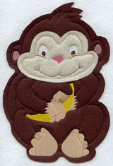 Happy Monkey - Front (Crafty Cut Applique)