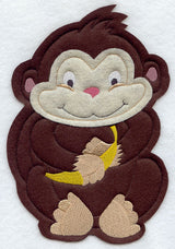 Happy Monkey - Front (Crafty Cut Applique)