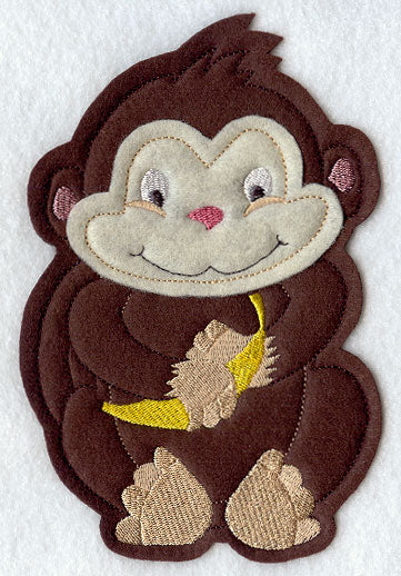 Happy Monkey - Front (Crafty Cut Applique)