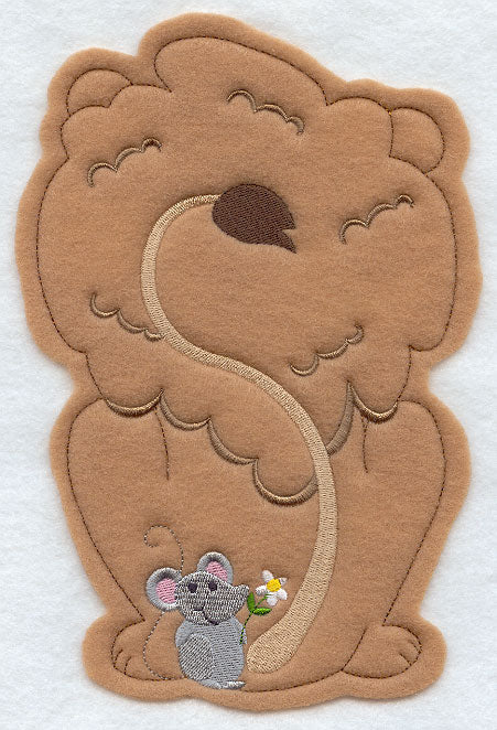 Fluffy Lion - Back (Crafty Cut Applique)