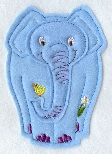 Spring Elephant - Front (Crafty Cut Applique)
