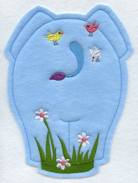 Spring Elephant - Back (Crafty Cut Applique)