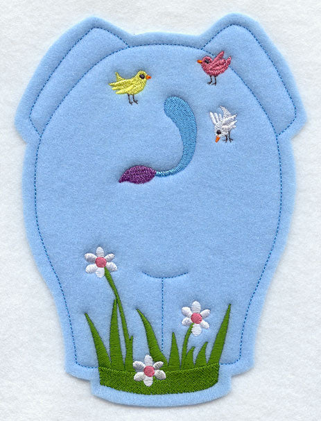 Spring Elephant - Back (Crafty Cut Applique)