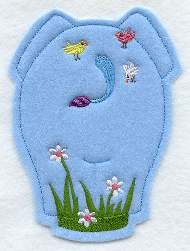 Spring Elephant - Back (Crafty Cut Applique)