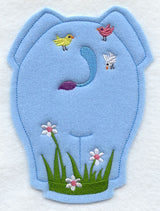 Spring Elephant - Back (Crafty Cut Applique)