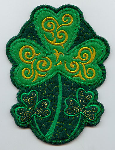 Shamrock Silverware Holder (In-the-Hoop)