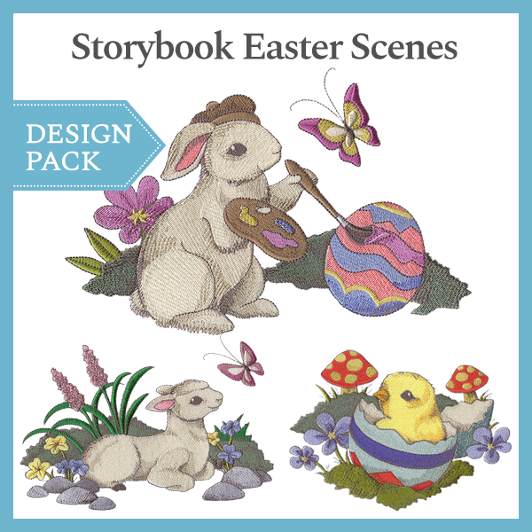 A Storybook Easter Scenes Design Pack