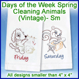 A Days of the Week Spring Cleaning Animals (Vintage) Design Pack