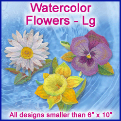 A Watercolor Flowers Design Pack