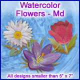 A Watercolor Flowers Design Pack