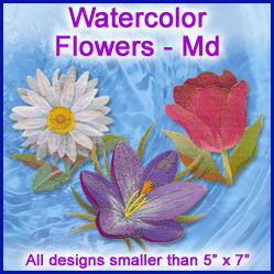 A Watercolor Flowers Design Pack