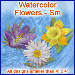 A Watercolor Flowers Design Pack