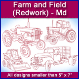A Farm and Field (Redwork) Design Pack