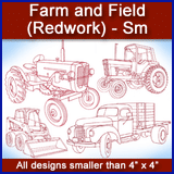 A Farm and Field (Redwork) Design Pack