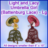 A Light and Lacy Umbrella Girl (Battenburg Lace) Design Pack