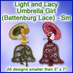 A Light and Lacy Umbrella Girl (Battenburg Lace) Design Pack