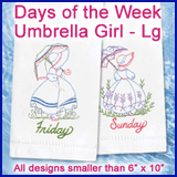 A Days of the Week Umbrella Girl Design Pack