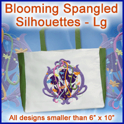 A Blooming Spangled Silhouettes Design Pack