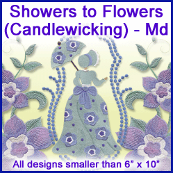 A Showers to Flowers (Candlewicking) Design Pack